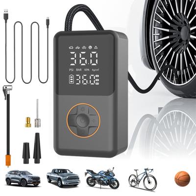 Bezdrátová autopumpa se světlem, dobíjecí přes USB, přenosná nafukovací pumpa pro automobil, jízdní kolo, míč, elektrická pumpa na pneumatiky