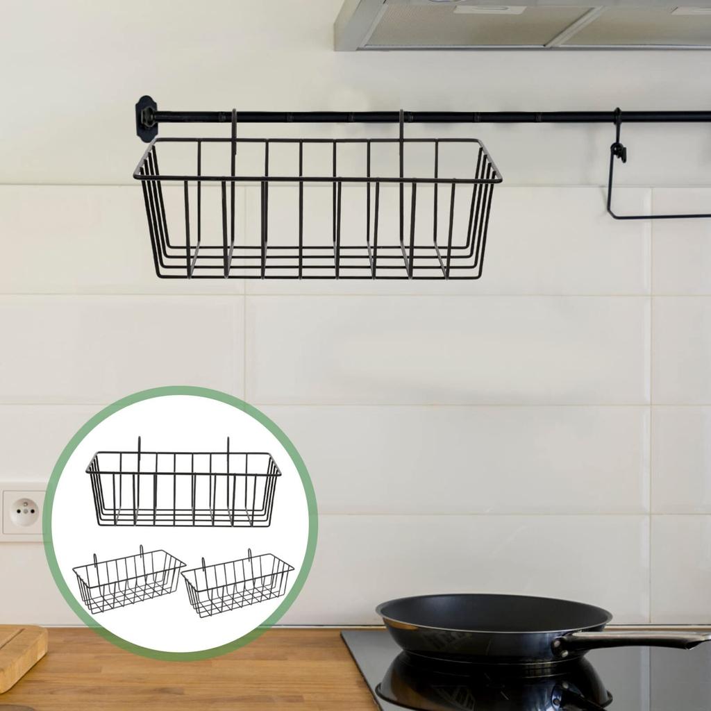 OUNONA Wire Basket Hanging Basket Set of for Shampoo Magazine Sundries Iron Mesh Bath Shelf, Wall-Mounted Storage, 3, Kitchen, Holder, Metal, Storage,
