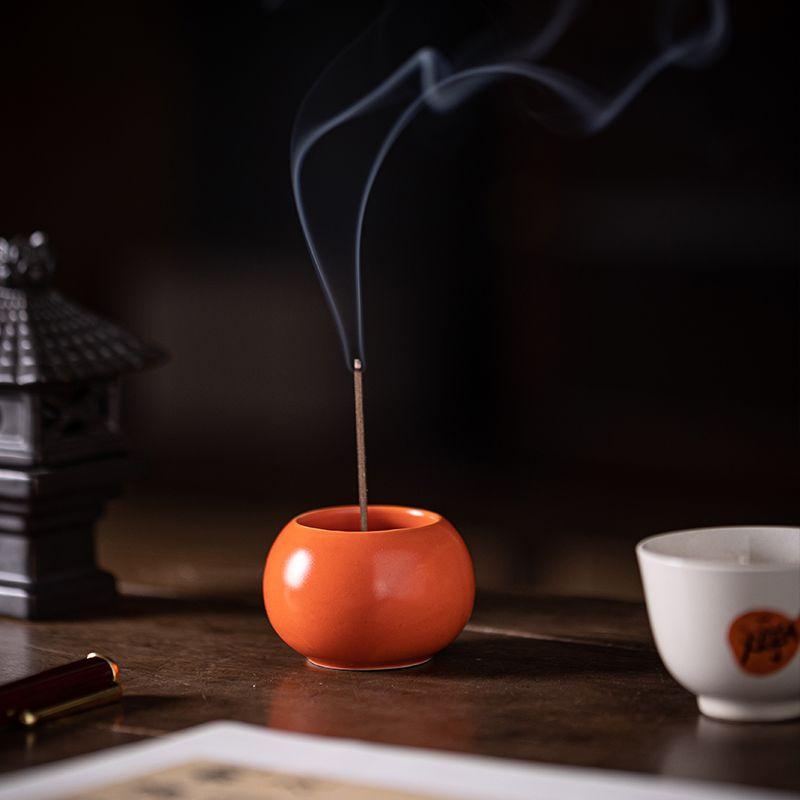 Mały Ceramiczny Kadzielniczek na Patyczki Kolorowe Ozdoby Medytacyjne Drewno Sandałowe Uchwyt na Kadzidełka Ceremonia Herbaty Dymny Piecyk Zapachowy