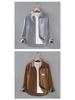 Japanese Style Men's Casual Loose Fit Work Shirt Jacket, Long-Sleeved for Spring and Autumn