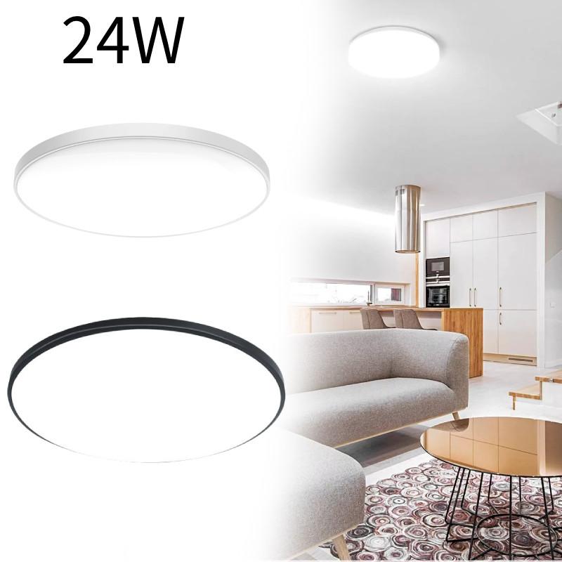 Ceiling 24w Led Lights Cool White Flush Mount Lamp Bedroom Bathroom Kitchen