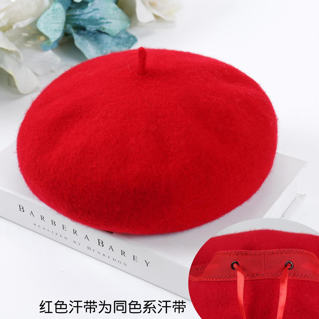 Spring and Autumn Winter New Beret Korean Edition Mushroom Women's Hat Breathable Pumpkin Hat Painter's Hat
