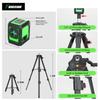 Compact Green Laser Level Meter with Auto Leveling & Rotating Crosshair