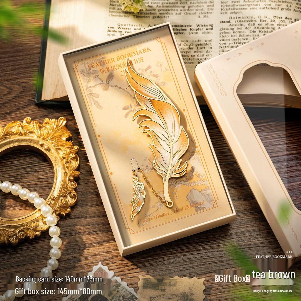 High-End Feather Bookmark Party Favors and Graduation Gifts for Classmates