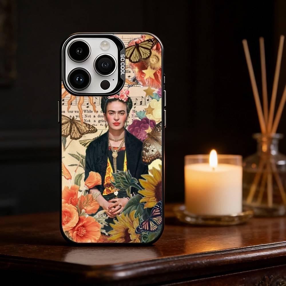 

A-Art Frida Kahlo Phone Case For iPhone 17,16,15,14,13,12,11,Pro Max,Plus Candy Silver Cover iPhone14