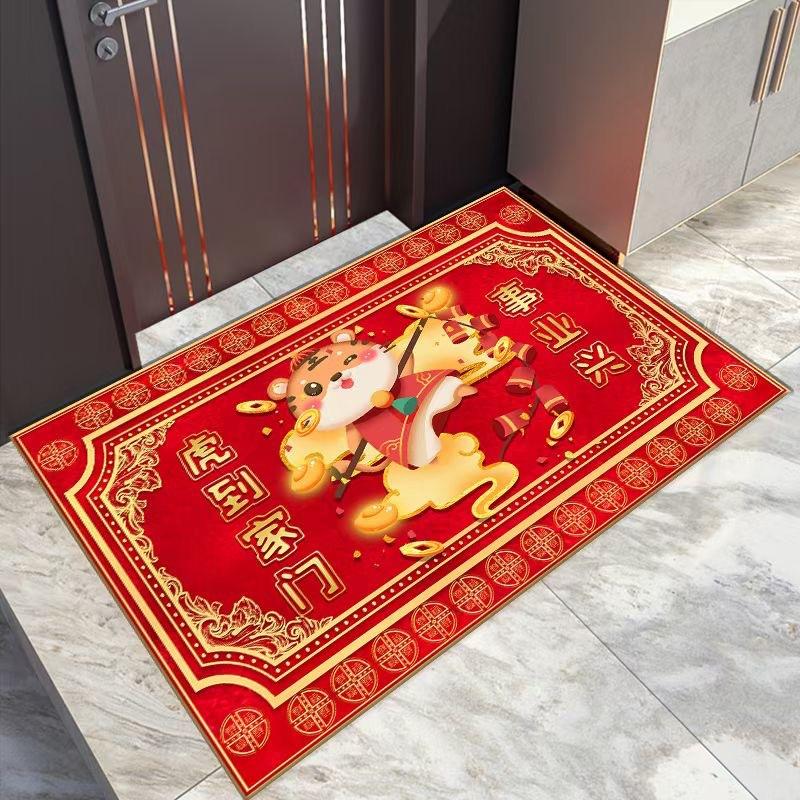 Tiger Year Mat Bedroom Door Toilet Non-slip Mat Cartoon Tiger Toilet Absorbent Mat