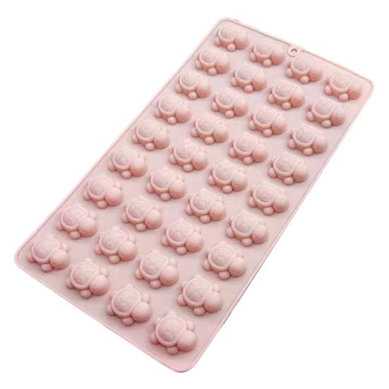 Mini Moule en Silicone Tortue 36 Cavités Bac à Glaçons Moule pour Fabrication de Savon Moule de Cuisson Flexible pour Chocolat Gelée