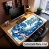 Fish Ocean Theme Custom Mouse Pad Personalized With Name Text Customized Desk Mat For Office Home Decor