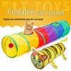 Three-Channel Rainbow Cat Tunnel: Foldable, Fun, and Durable Crawling Tube