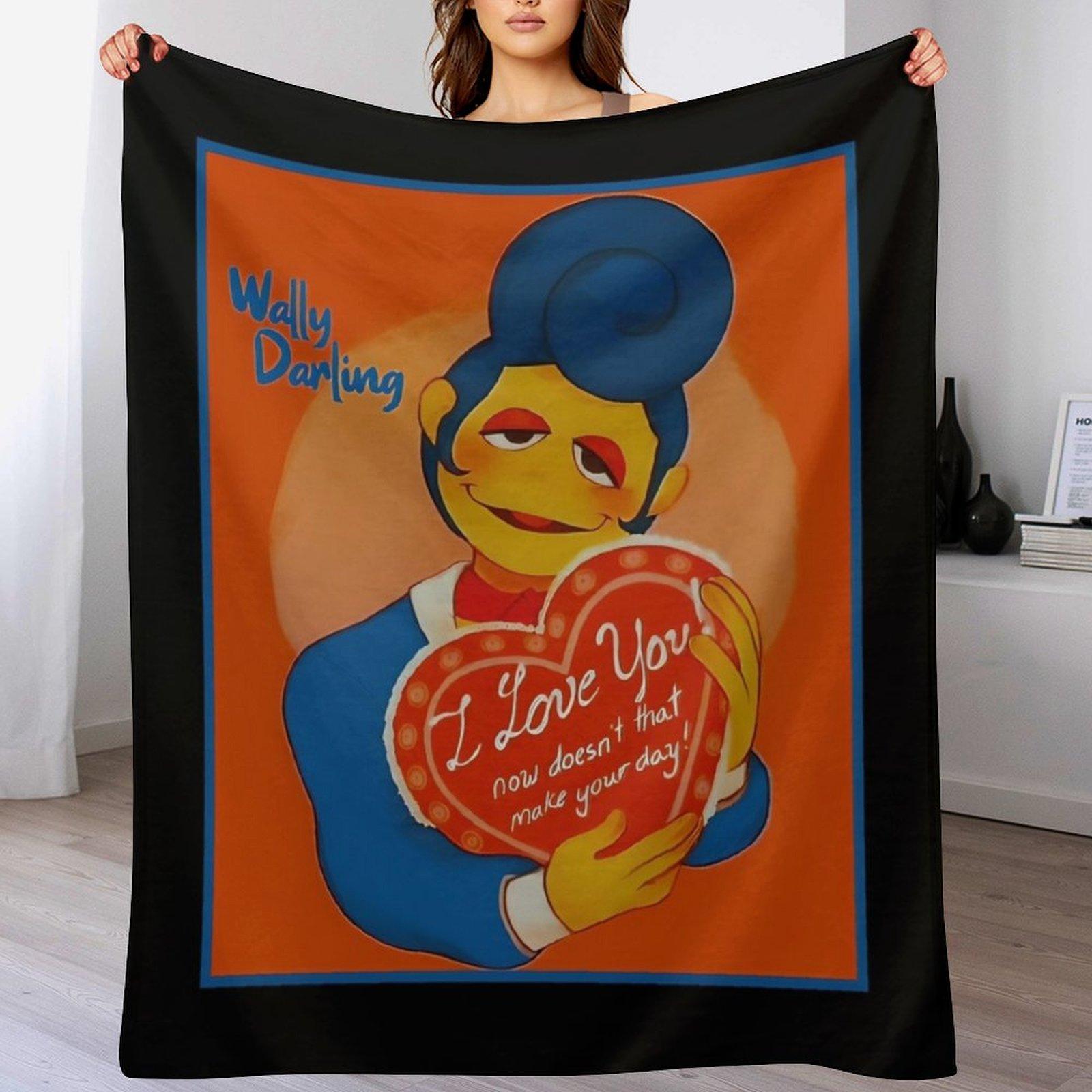 Wally Darling Throw Blanket Cozy Microfiber Throw Blanket for Home Bedroom Size: 75*100cm, Weight: 230 GSM