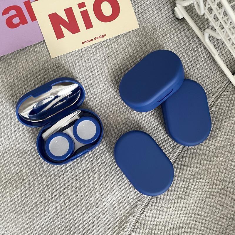 Effen Kleur Meisjes Contactlenzen Box Lens Case Vrouwen Draagbare Leuke Brillenkoker Houder Ogen Care Tools Kit Set Container