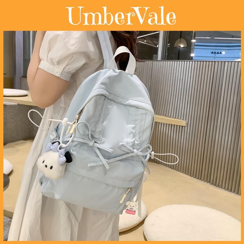 Girls Mini Backpack Nylon Drawstring With Bow For School And Travel