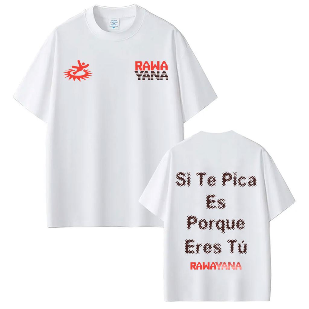 Rawayana ¿Donde Es El After_ Grafiche Tour T-shirt Uomo Donna Moda Abbigliamento T-shirt Estate Larga Casual Cotone Vintage T-shirt