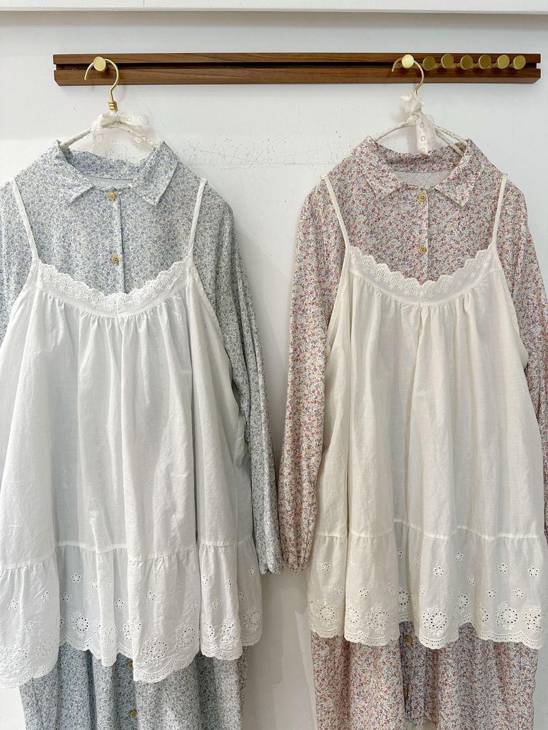 Neues Koreanisches Damen Baumwoll-Stickerei Lagen-Camisole-Weste - Frühling/Sommer Japanischer Stil Lockerer Schnitt.