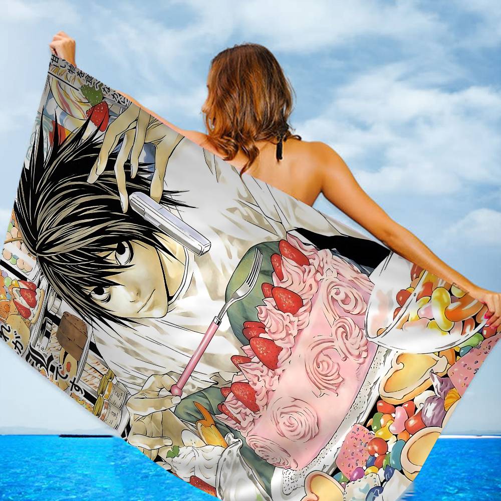 Hot Anime D-Death N-Notes Microfiber Blanket Quick Drying Beach Towels Oversized Printing Super Absorbent Pool Towel Blanket