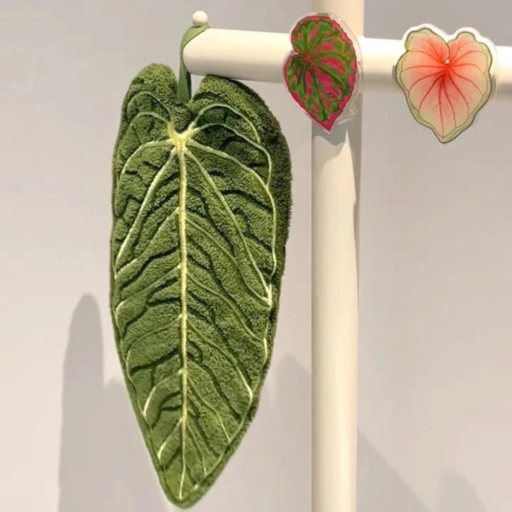 Double-layer Hand Towel Leaf Bathroom Towel New Kitchen Towel  Hand Washing