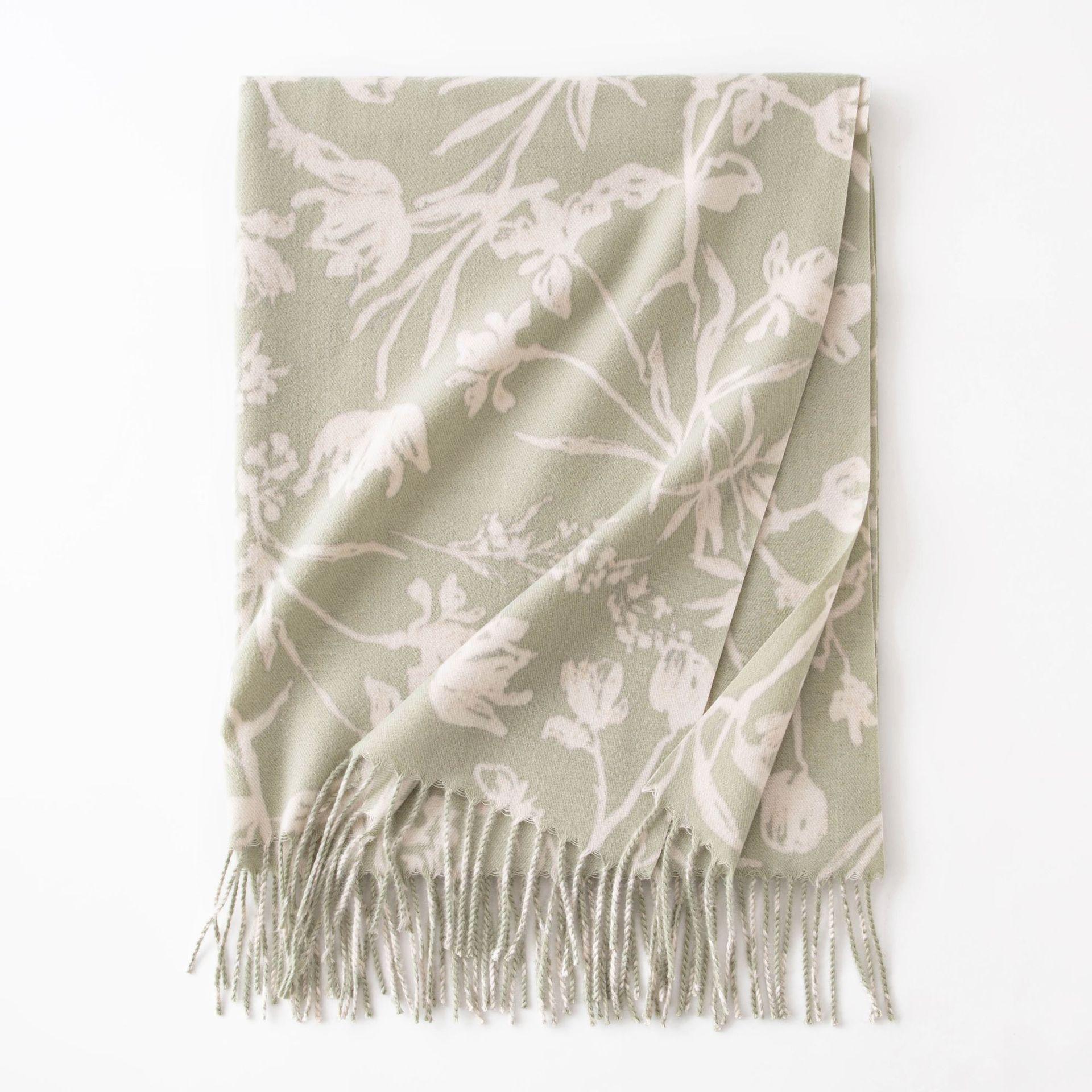 

Imitation Cashmere Printed Long Scarf Women s Winter High end Shawl New Versatile Couple Scarf 68*200cm
