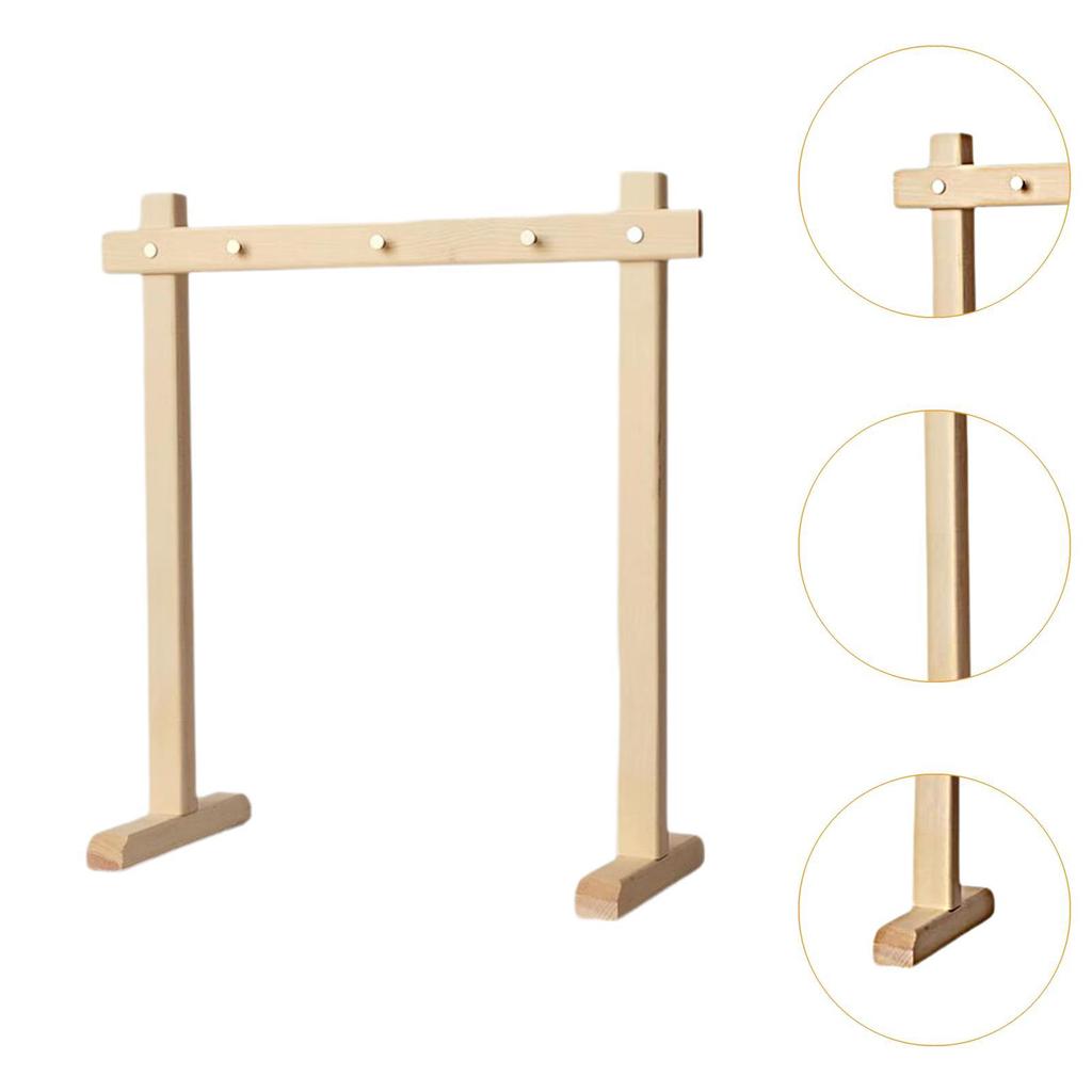 Chimes Wood Stand Multifunctional Gong Stand For Yoga Tabletop Meditation