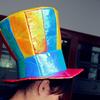 Vintage Platt Topp Clownhatt för Män Tjock Vintage Julfest Showhatt
