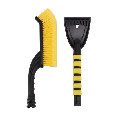 Snow Brush Detachable Ice Scraper Snow Removal Tool with Ergonomic Foam Grip for Cars Trucks Yellow