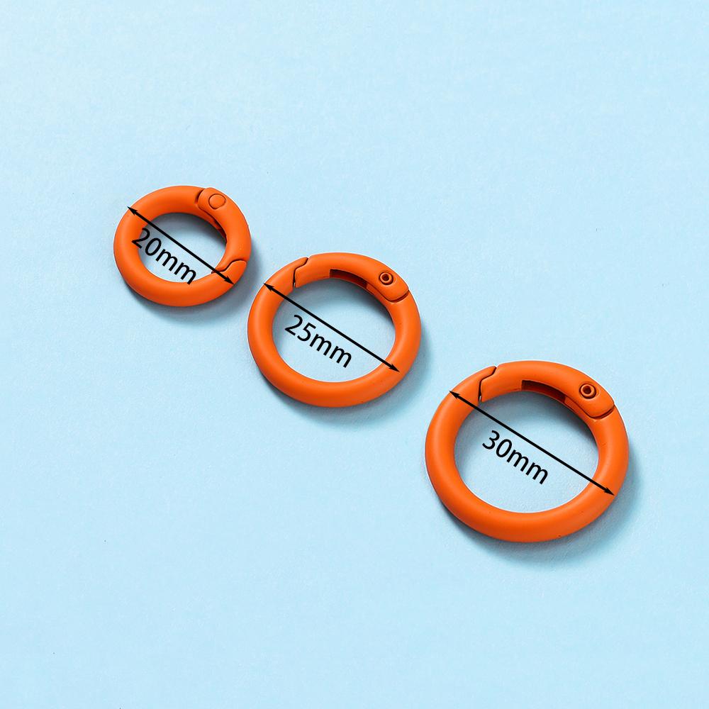 5Pcs/Lot Colorful Metal O Ring Spring Clasp Openable Round Carabiner Keychain Clips Hook Dog Chain DIY Jewelry Buckle Connector