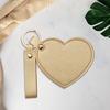Love Heart Shape Makeup Mirror Waterproof Faux Leather Vanity Mirror Keychain Portable Travel Women Handheld Cosmetic Mirror Bag Pendant