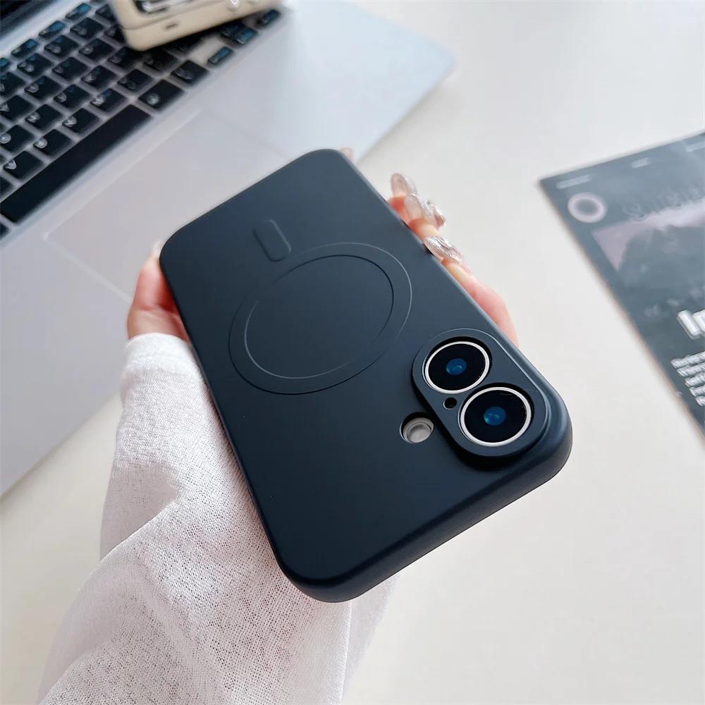 for Magsafe Liquid Silicone Phone Case for iPhone 17 Air 16 15 14 Pro MaxPlus 12 13 Mini 11 Magnetic Shockproof Ultra Slim Cover