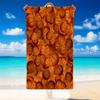 Quick Dry Beach Towel Basketball Pattern, Lightweight Absorbent Towel for Pool Beach Vacation Use