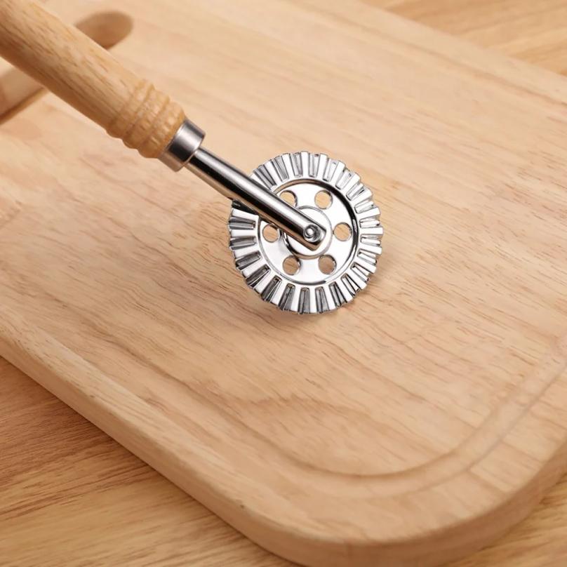 Edelstahl-Knödelprägung, seitlich geprägte Keksform, Handschneidemaschine zum Backen von Gebäckdekorationen, Rollradwerkzeugen