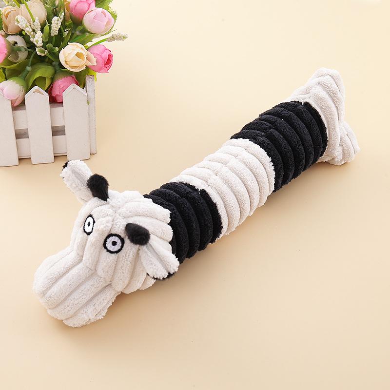Pet Chew Squeaky Toy for Dogs Cats - Plush Interactive Training Toy, Teeth Cleaning Molar Toy, Safe Soft Chew Toy for