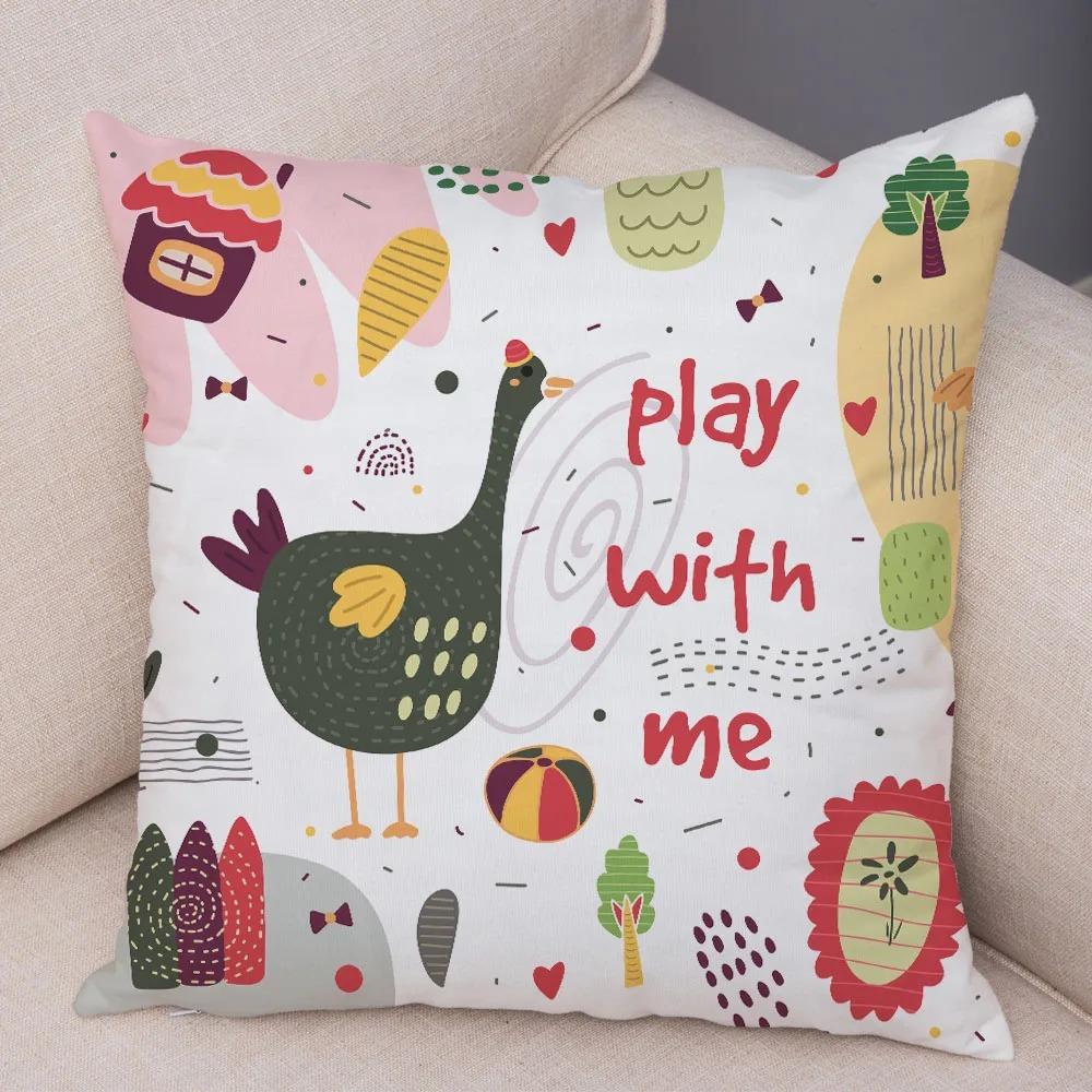 Cute Cartoon Animal Decorative Pillowcase Office Living Room Car Ornaments Home Pillowcase