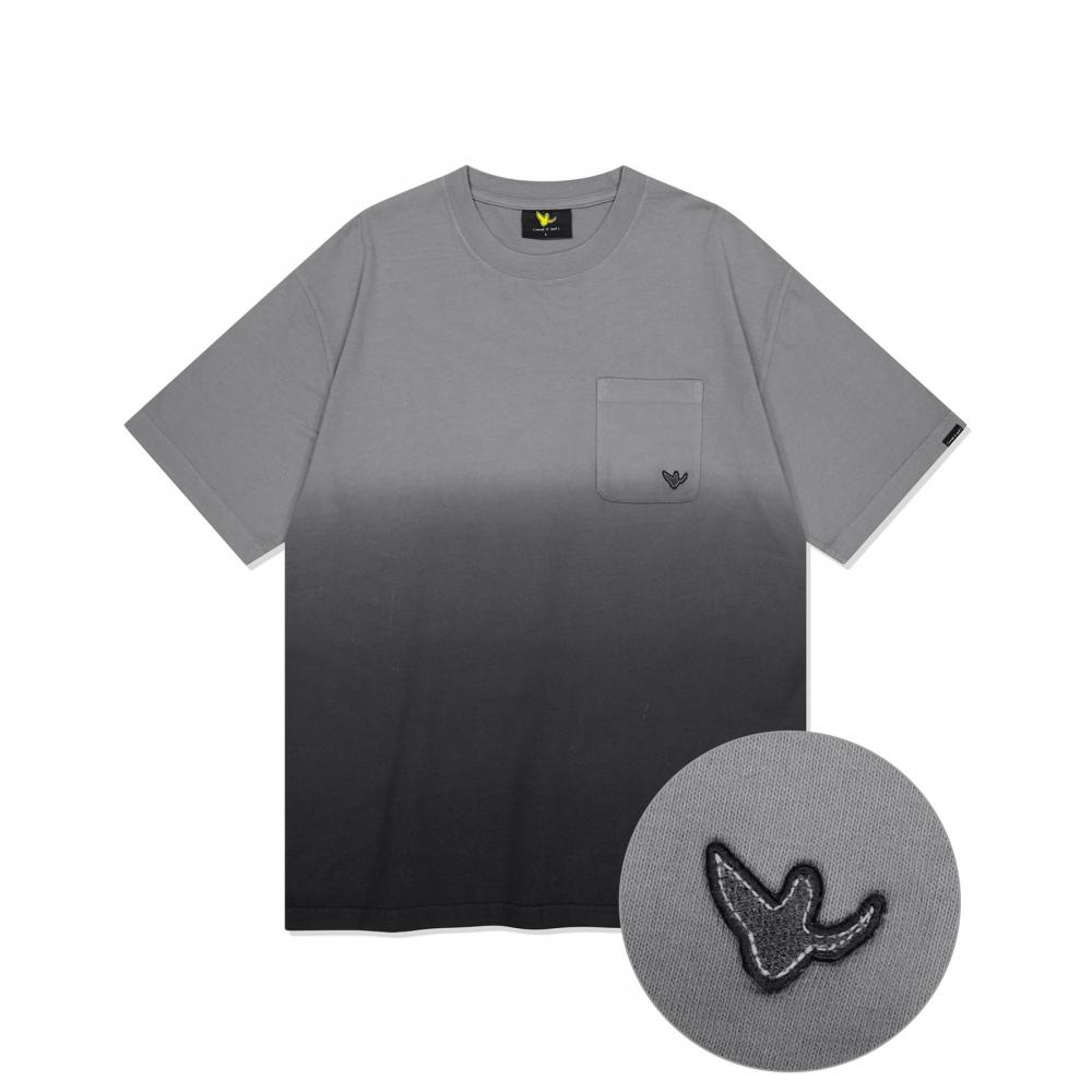 

WHATITISNT Футболка с короткими рукавами и карманами Angel Gradation Темно-серая