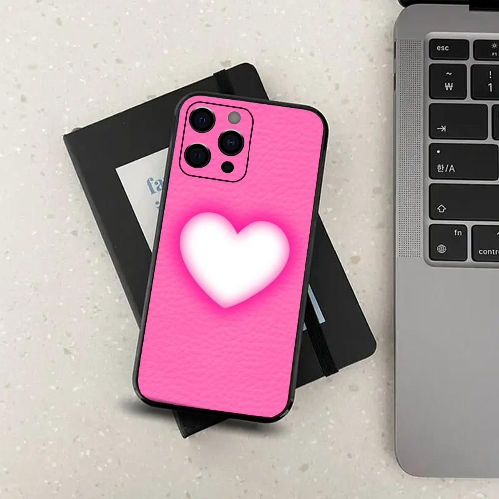 Cute Love pink Phone Case For Apple iPhone 15,14,13,12,11,Pro,X,XS,Max,XR,Plus,Mini Soft Black Cover