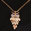 Women's Long Owl Sweater Chain High-end Simple Dress with Necklace Fashion Jewelry