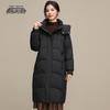 Xue Zhong Fei Women's Long Winter Down Jacket with Detachable Hood