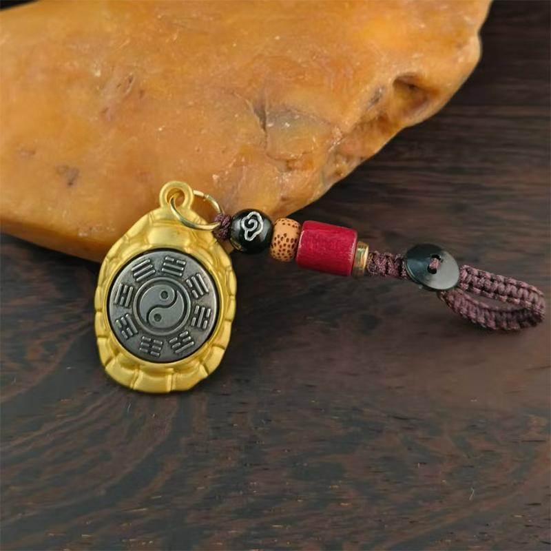 

Изысканный инкрустированный рельефный дизайн черепахового панциря брелок для мужчин ювелирные изделия благословение личности бисер оплетка автомобильные аксессуары подарок