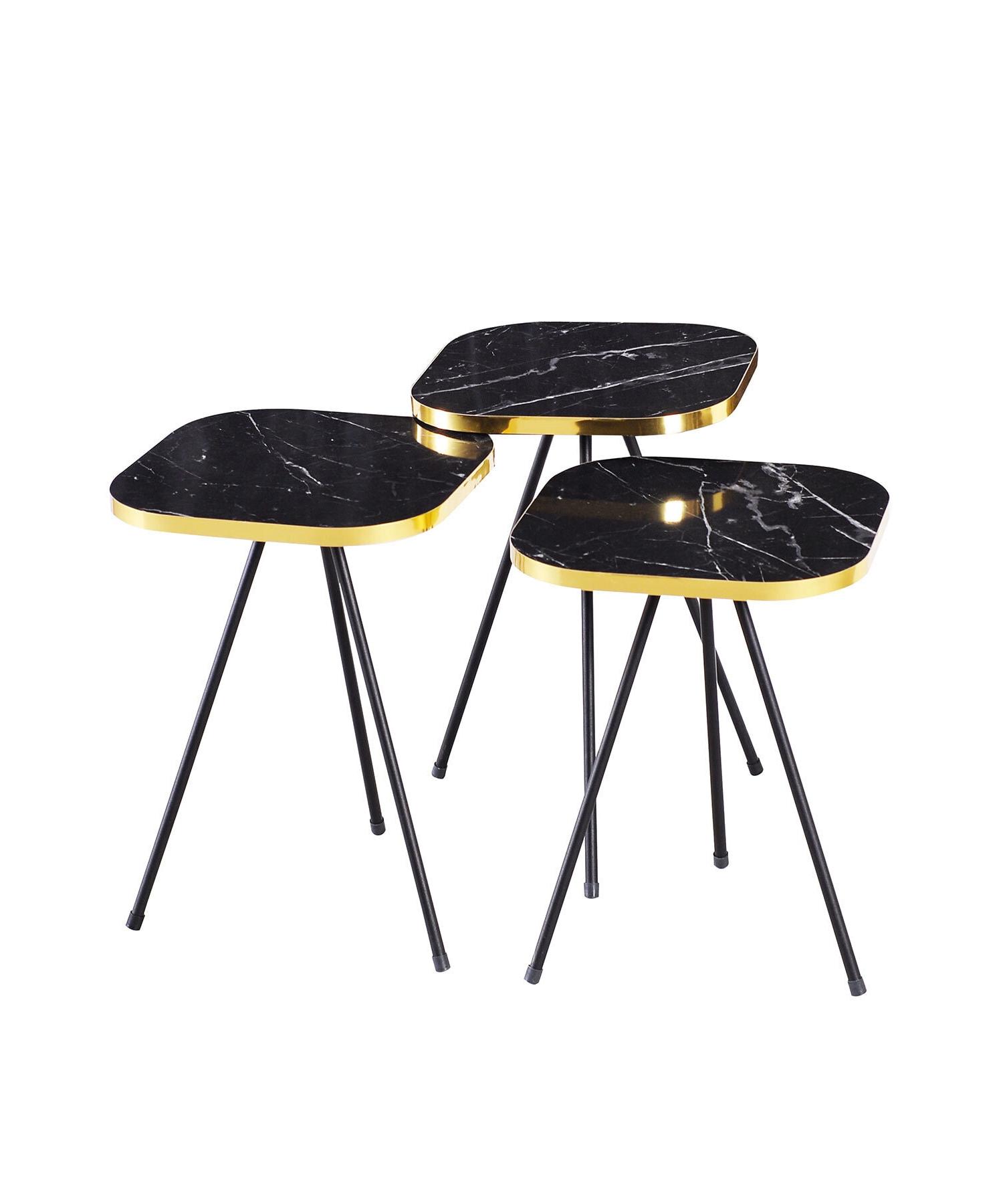 

Nesting Table Gold Black Leg Bendir 2201