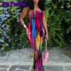 PEYWOW Abiti casual senza maniche primavera estate moda donna