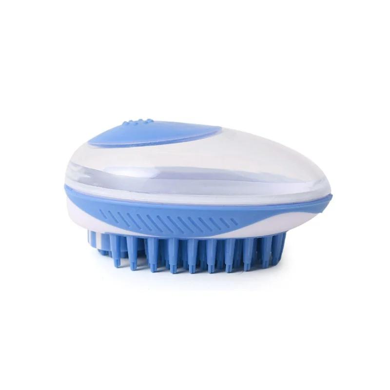 

Многофункциональная портативная массажная щетка для душа для домашних животных Мышь Ощущается выдавливаемым гелем для душа Можно использовать для кошек/собак синий