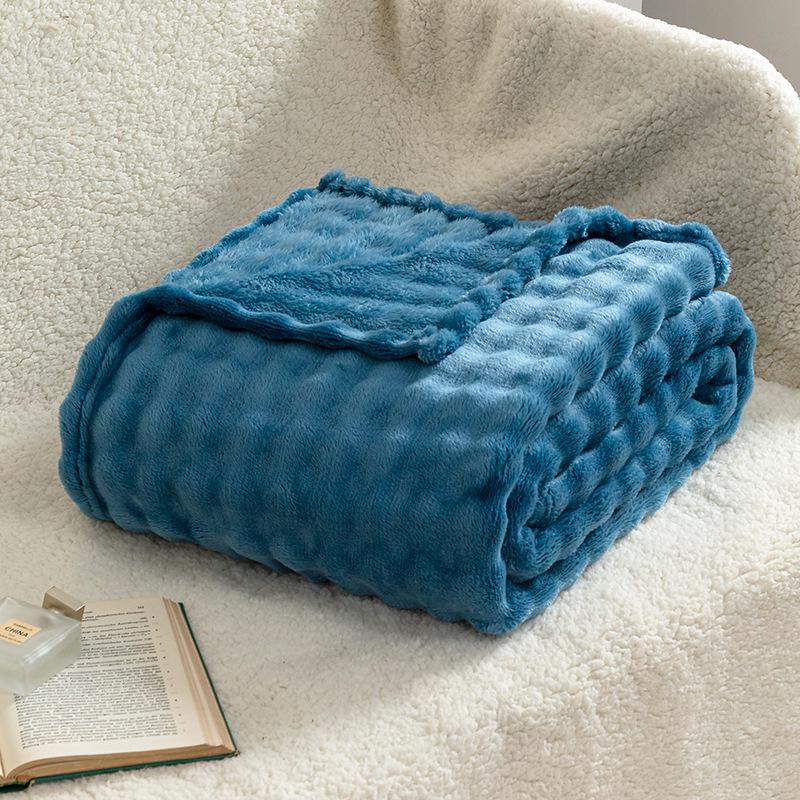 Bubble Rabbit Plush Blanket - Soft Imitation Fur Sofa Throw & Air Conditioning Blanket - Ideal Casual Gift