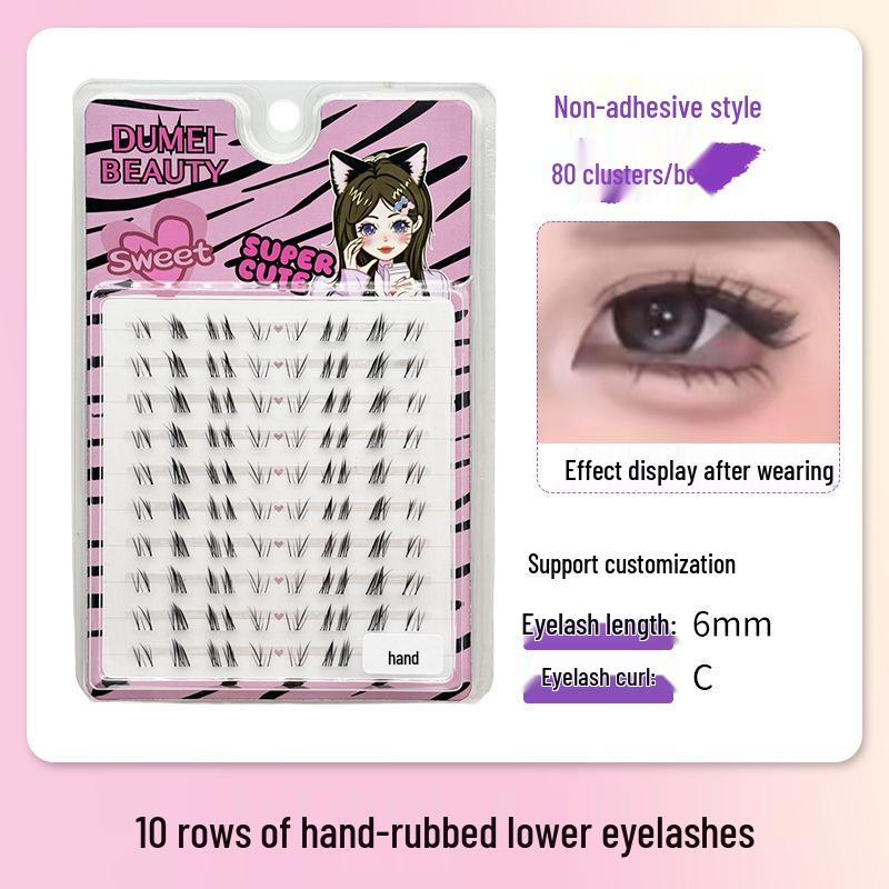 10-Row Autumn Leaf & Sunflower Faux Eyelashes - Flat, Glue-Free