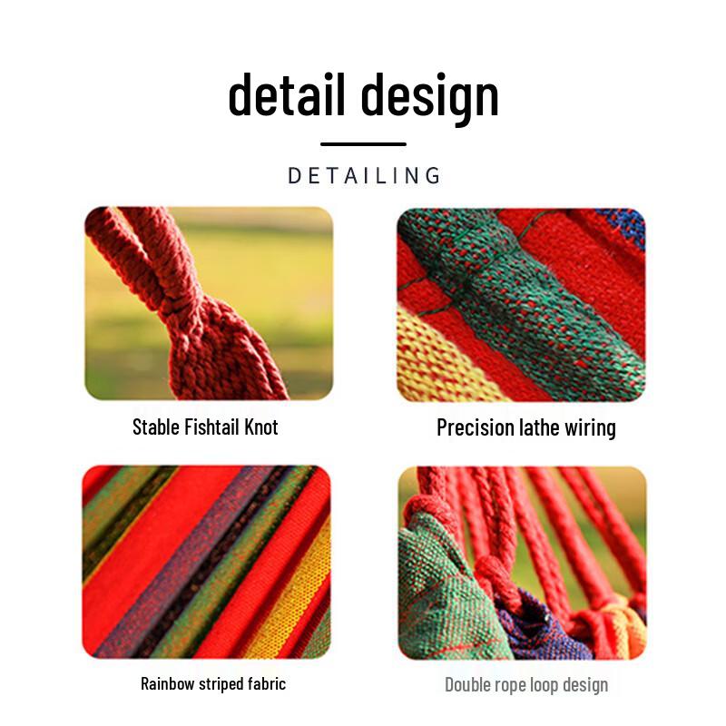 Portable Anti-Rollover Outdoor Camping Hammock