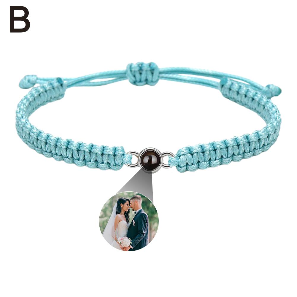 NEW Custom Photo Bracelet Personalized Photo Projection Bracelet Black Projection Bracelet For Men Birthday Christmas Gift