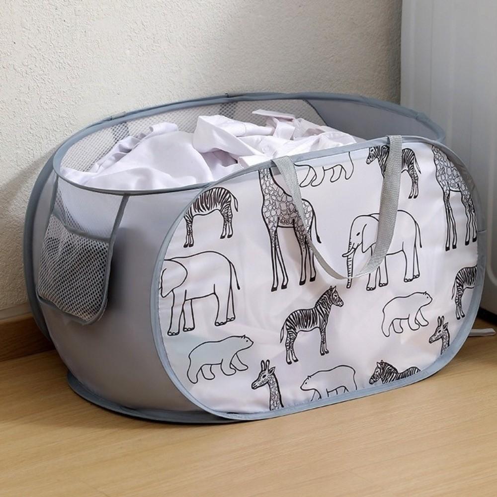 Cartoon Folding Laundry Basket Collapsible Laundry Hamper Space Saving Storage Basket Bedroom