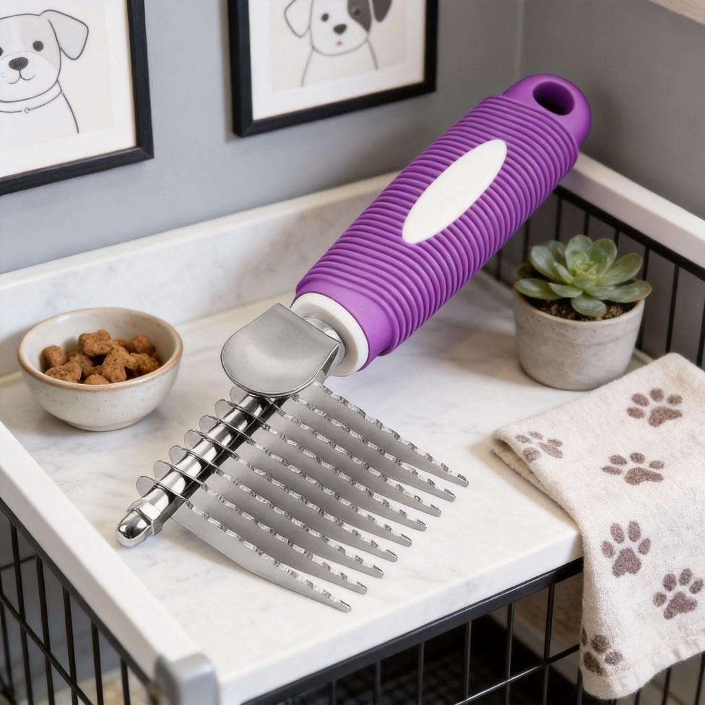Pet Grooming Stainless Steel Dog Comb For Detangling And Cleaning For Pets And Cats