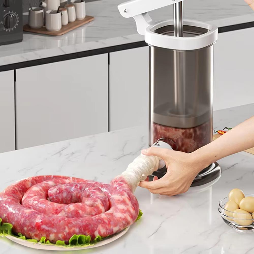 Large Capacity Manual Sausage Stuffer with 4 Nozzle Fast Meat Filling Machine  Kitchen