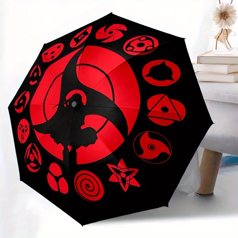 NARUTO Automatic Folding Umbrella with Sturdy Iron Frame, Portable Compact Travel Umbrella All-Season Use Parties 0807041