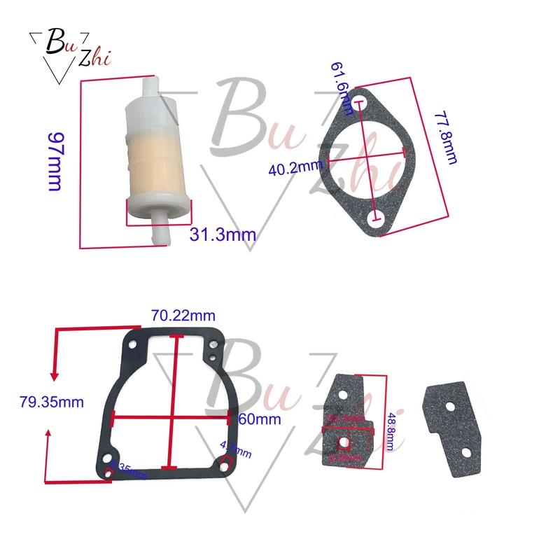 Carburetor Repair Kit for Mercury Mariner Outboard Motor Replaces 1395-8236354 18-7750-1 1395-8236353 1395-8236352