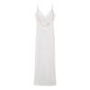 Women's Spring 2026 Elegant Satin Dress: Open Back Lace Patchwork