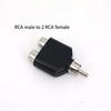 2pcs 3.5mm To RCA AV Adapter Cable 3.5mm Jack To 2 RCA Audio Video Converter Splitter Male/Female Cord for TV Speaker Car Audio